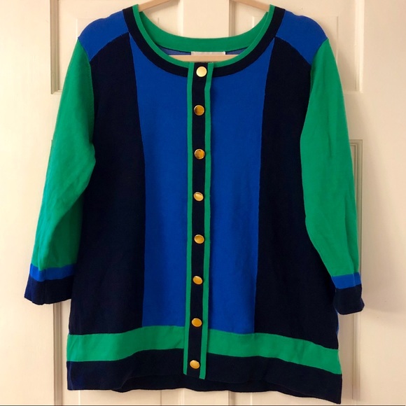 Linea by Louis Dell’Olio Colorblock Sweater/Top - Picture 1 of 4